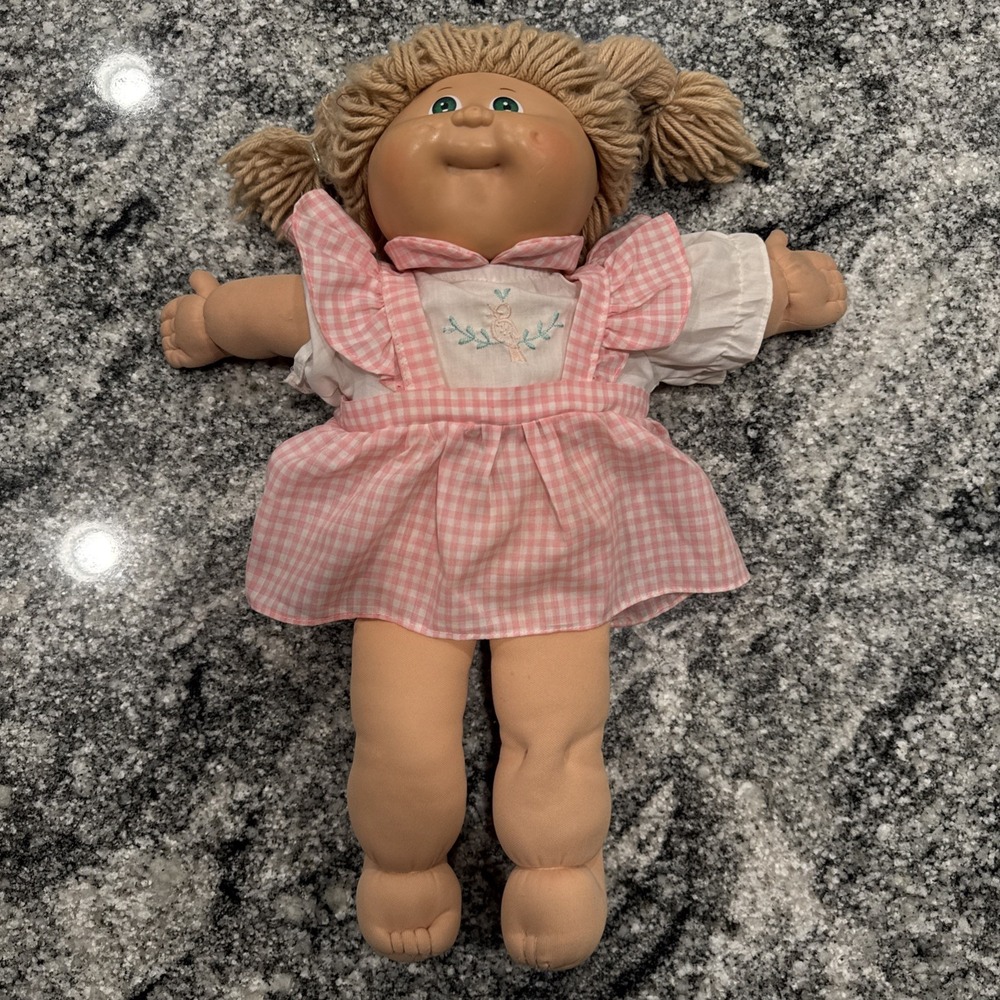 1978/1982 Vintage Signed Xavier Roberts Cabbage Patch‎ Doll Green Eyes Pig Tails